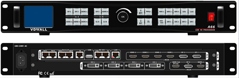 VDWALL A66系列 4K_60HZ拼接处理器A66